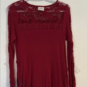Knox Rose Burgundy Lace Top